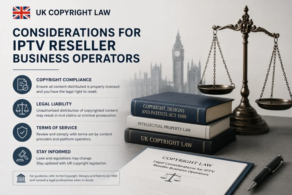 UK copyright law considerations for IPTV reseller business operators