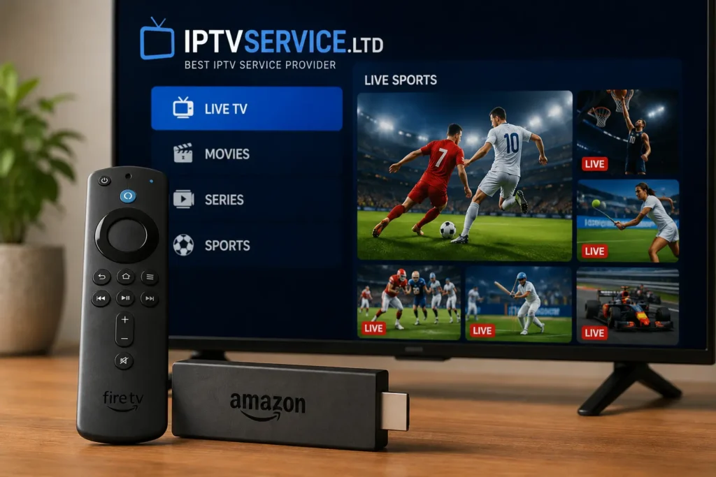 Amazon Fire TV Stick and IPTV app setup for watching live sports at home